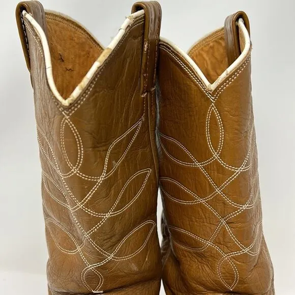Nocona 4760 Vintage Rare Women's Leather Two Tone Cowboy Western Boots 9.5D