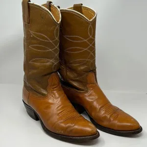 Nocona 4760 Vintage Rare Women's Leather Two Tone Cowboy Western Boots 9.5D