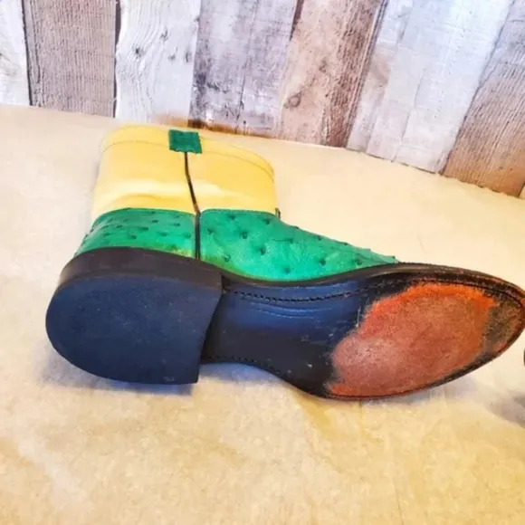 NOCONA | Green/Teal Ostrich Boots Unisex sz 6.5