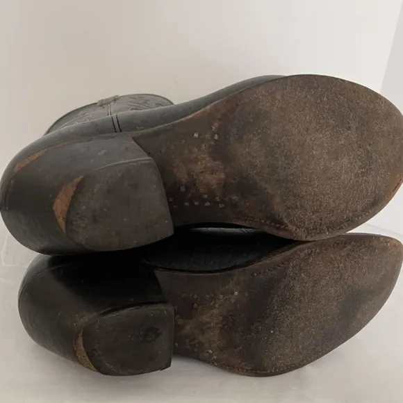 Nocona Size 9 Cowhide &amp; Leather Cowboy Boots - Vintage