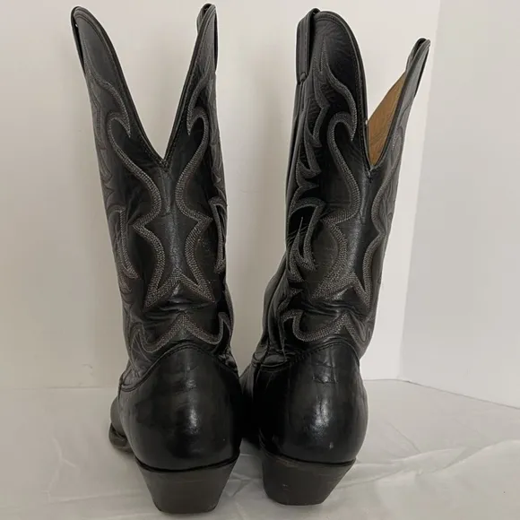 Nocona Size 9 Cowhide &amp; Leather Cowboy Boots - Vintage