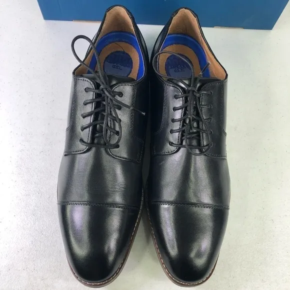Nunn Bush Fifth Avenue Flex Black Leather Oxford Dress Shoes