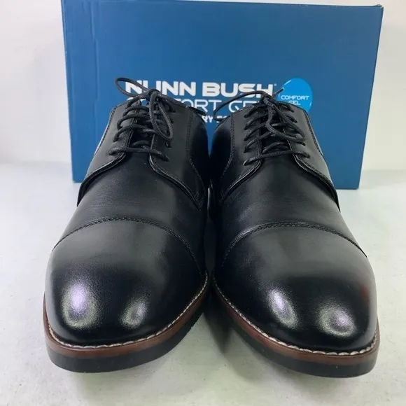 Nunn Bush Fifth Avenue Flex Black Leather Oxford Dress Shoes