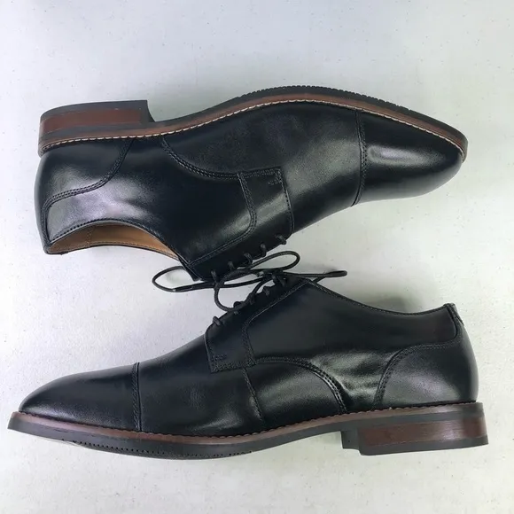 Nunn Bush Fifth Avenue Flex Black Leather Oxford Dress Shoes
