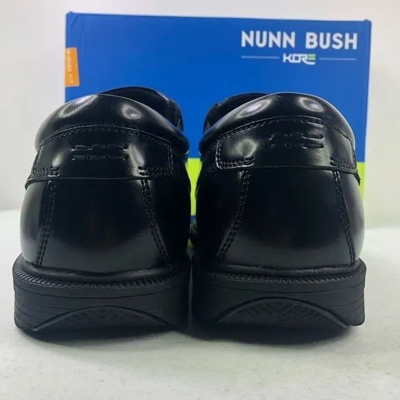 Nunn Bush Kore Bleeker Street Black Leather Loafer Shoes