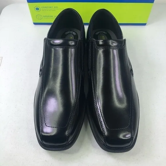 Nunn Bush Kore Bleeker Street Black Leather Loafer Shoes
