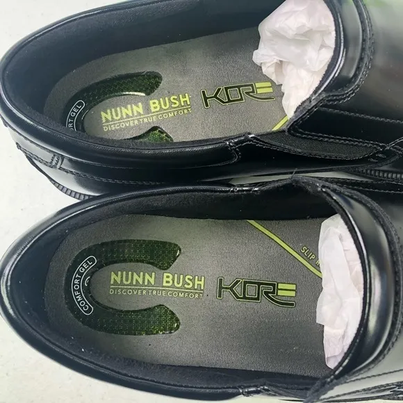 Nunn Bush Kore Bleeker Street Black Leather Loafer Shoes