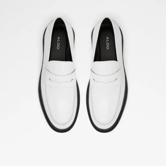 NWOB Aldo Kerouac Penny Loafer In White