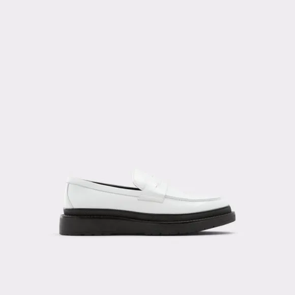 NWOB Aldo Kerouac Penny Loafer In White
