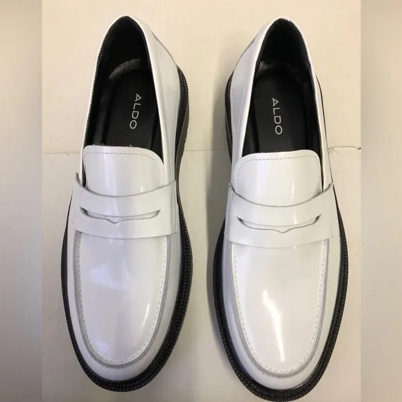 NWOB Aldo Kerouac Penny Loafer In White