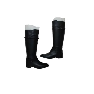 NWOB - BCBGMAXAZARIA Black Calf Leather Riding Boots Retail $398 Size 6.5