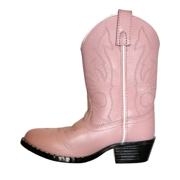 NWOB Vintage Masterson Boots Co. Pink Leather Cowgirl Boots. Size 12.5