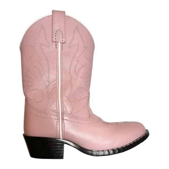 NWOB Vintage Masterson Boots Co. Pink Leather Cowgirl Boots. Size 12.5