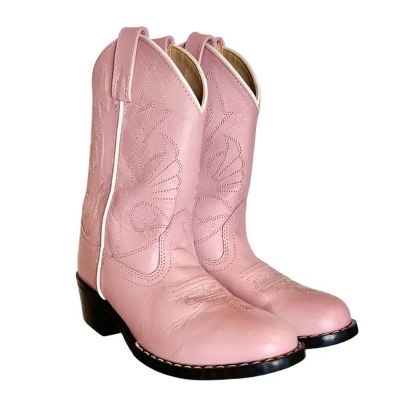 NWOB Vintage Masterson Boots Co. Pink Leather Cowgirl Boots. Size 12.5