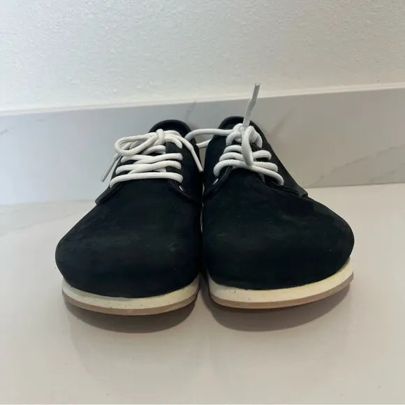 NWOT Birkenstock Womens Maine Nubuck Leather Shoes Black Lace Up Size 35