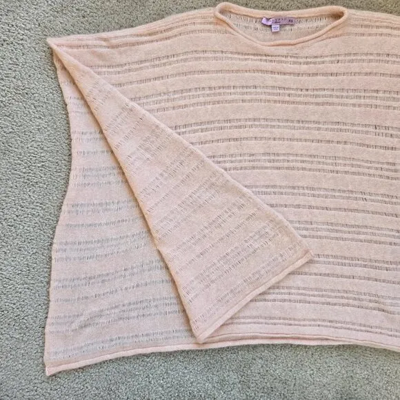 NWOT Calypso St. Barth Cashmere Poncho Peach Pink Boho