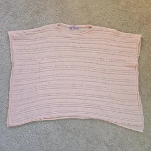 NWOT Calypso St. Barth Cashmere Poncho Peach Pink Boho