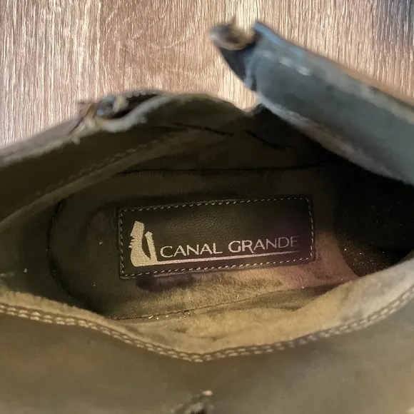 NWOT CANAL GRANDE BEATE Glove Soft  leather ANKLE BOOTS Black  SzEU39 US8/8.5
