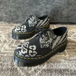 NWOT Dr Martens 1461 Quad Chunky Animal Mixed Print Shoes Women’s 6