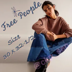 NWOT Free People No Boundaries Pieced Jeans Sz 30
