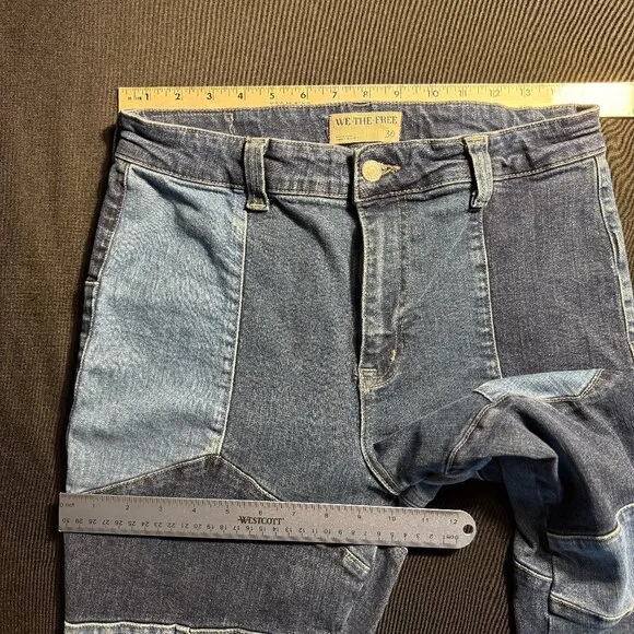 NWOT Free People No Boundaries Pieced Jeans Sz 30