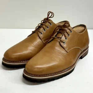 NWOT Helm Nils Blucher Derby Tan Box Leather Made in Brazil US Men's Size 11