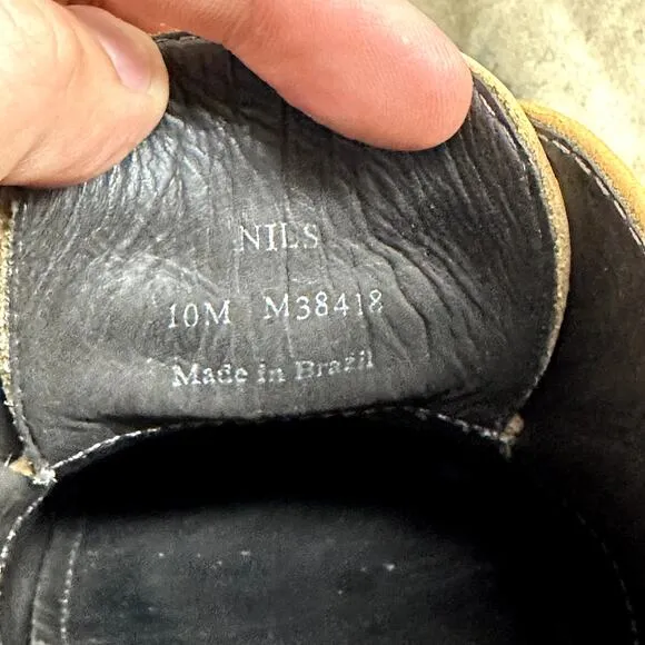 NWOT Helm Nils Blucher Derby Tan Box Leather Made in Brazil US Men's Size 11