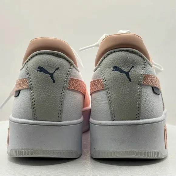 NWOT PUMA Carina Street Shoes 2.0 White and Peach Women’s Size 9.5