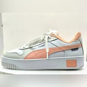 NWOT PUMA Carina Street Shoes 2.0 White and Peach Women’s Size 9.5