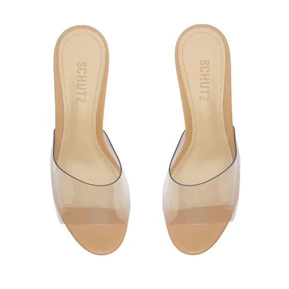 NWOT Schutz Dalle Vinyl Cutout Vinyl Sandal
