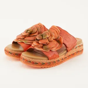 NWOT Spring Step L'Artiste Balharbor Leather Hand Painted Boho Sandals Size 38