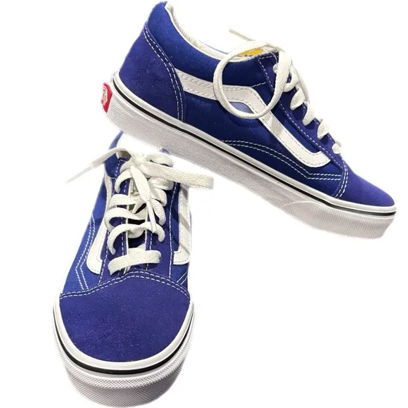 NWOT VANS Old Skool V Casual Sneaker Shoes Kids Size 3 Kids Navy Blue