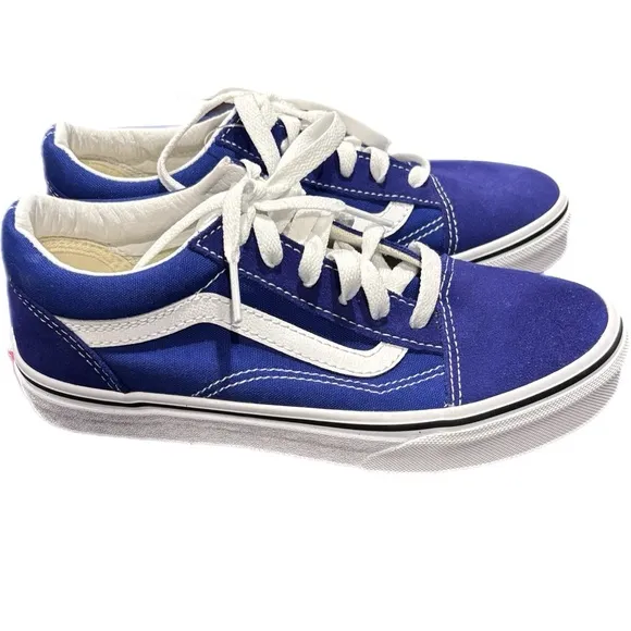 NWOT VANS Old Skool V Casual Sneaker Shoes Kids Size 3 Kids Navy Blue