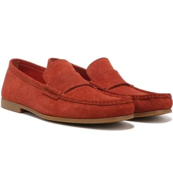 NWOT Vince Men's Daly Loafer in Sunset Orange, Size 8/Women's Size 10