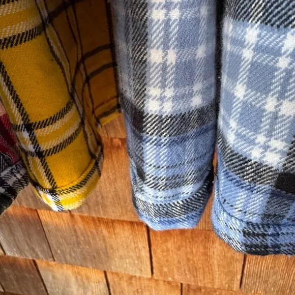 NWOT Vintage Plaid Flannel Elastic Waist Patchwork Skirt in Women's X-Large