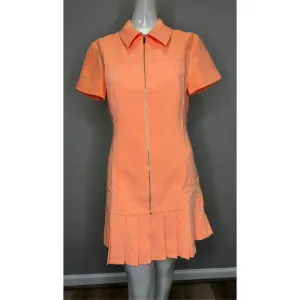 NWT Amanda Uprichard Short Sleeve Wendell Mini Dress Orange Size Small $255