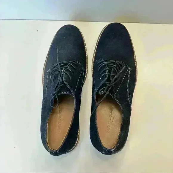 NWT Banana Republic Owen Suede Shoes Mens Size 12 Genuine Leather Navy‎
