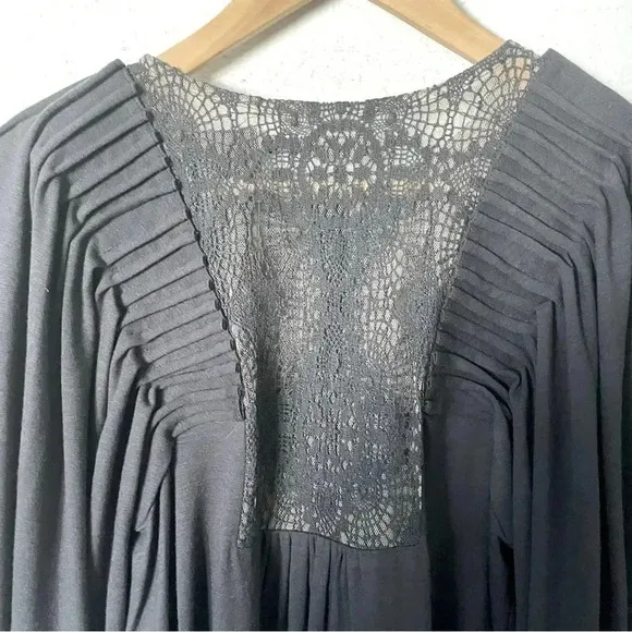 NWT BCBGMaxAzria Wool Blend Jersey Knit Balloon Sleeve Boho Peasant Dress Sz SP