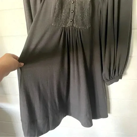 NWT BCBGMaxAzria Wool Blend Jersey Knit Balloon Sleeve Boho Peasant Dress Sz SP