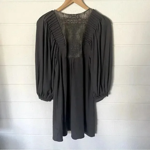 NWT BCBGMaxAzria Wool Blend Jersey Knit Balloon Sleeve Boho Peasant Dress Sz SP