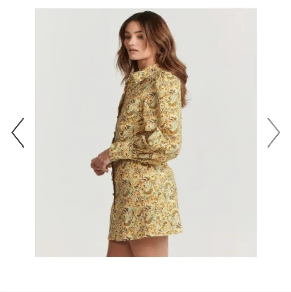 NWT CHARLIE HOLIDAY 70'S PAISLEY MINI HARPER DRESS