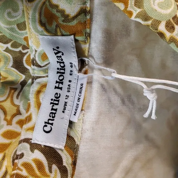 NWT CHARLIE HOLIDAY 70'S PAISLEY MINI HARPER DRESS