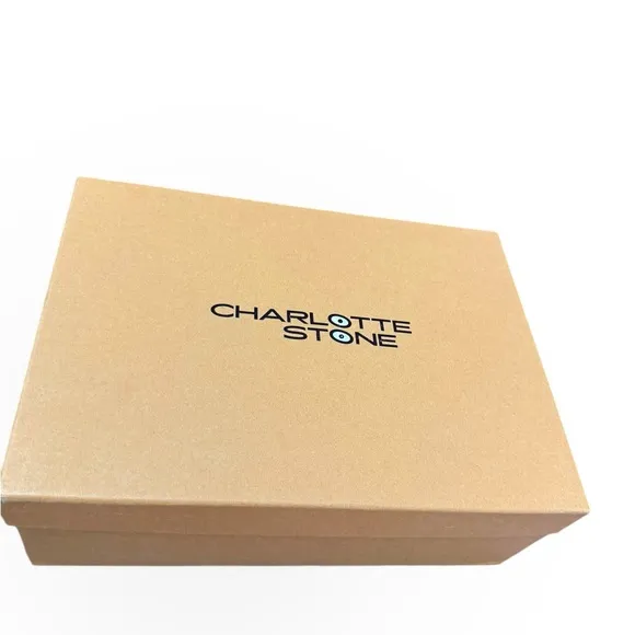 NWT Charlotte Stone Ellery Flower Platform Sandals in Khaki Size 9