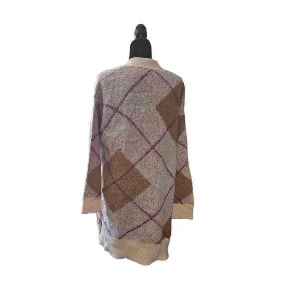 NWT Free People Argyle Avenue Cardigan, Alpaca Wool. New. XS. oversized.