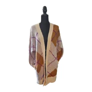 NWT Free People Argyle Avenue Cardigan, Alpaca Wool. New. XS. oversized.