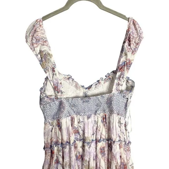 NWT Free People Forever Favorite Maxi Dress in Candy Combo Pink Size Large Boho