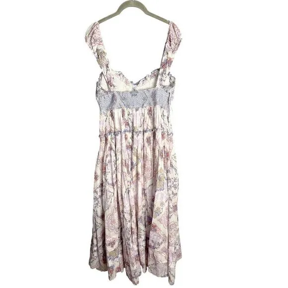 NWT Free People Forever Favorite Maxi Dress in Candy Combo Pink Size Large Boho