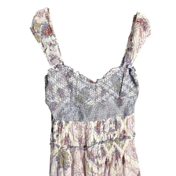 NWT Free People Forever Favorite Maxi Dress in Candy Combo Pink Size Large Boho