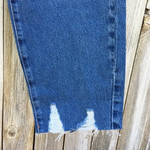 NWT Good American Good Vintage Jagged Hem Jean Blue 31