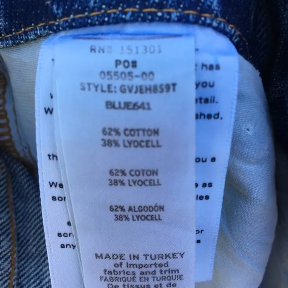NWT Good American Good Vintage Jagged Hem Jean Blue 31